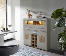 Barschrank >Kathlin< Barfach, Stauraum, LED, basalt...