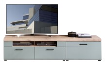 Wohnwand >Kathlin< (5-teilig) schilfgrün / Eiche Dekor - ca. 320x205x47cm (BxHxT)