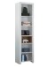 Standregal >Filou< 6 Fächer, Weiß / Artisan Eiche Dekor - 52x200,5x36 (BxHxT)