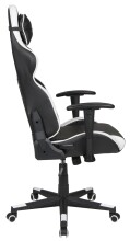 Gaming-Stuhl >Game-Rocker< Racer-Design in schwarz / weiß - 66x128x66cm (BxHxT)