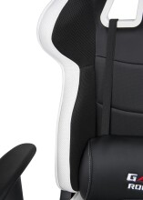 Gaming-Stuhl >Game-Rocker< Racer-Design in schwarz / weiß - 66x128x66cm (BxHxT)