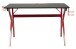 Schreibtisch >Game-Rocker< Halterungen, Carbon optik schwarz / rot - 60x75x120cm (BxHxT)