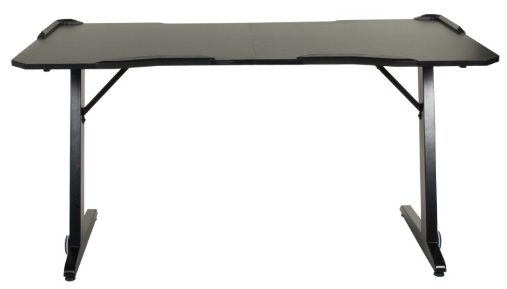 Schreibtisch >Game-Rocker< RGB LED Beleuchtung, Carbon-Optik, schwarz - 76x77x152cm (BxHxT)