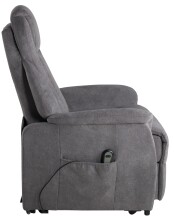 TV-Sessel >Toronto< bis 150kg, ellektrisch,  grau, Webstoff - 76x82x93cm (BxHxT)
