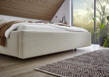 Polsterbett >Cube mit BK< Liegefläche 160x200cm, beige, Stellmaß: 200x82x227cm (BxHxT)