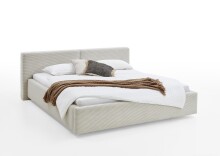 Polsterbett >Cube mit BK< Liegefläche 160x200cm, beige, Stellmaß: 200x82x227cm (BxHxT)