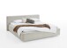 Polsterbett >Cube mit BK< Liegefläche 160x200cm, beige, Stellmaß: 200x82x227cm (BxHxT)
