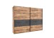 Schwebetürenschrank >ALICANTE< 3 Böden, 3 Stangen, Alpine Lodge / Betonoxid - 270x210x60 (BxHxT)