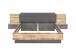 Bettanlage >ALICANTE< 2 Nachtkonsolen, Alpine Lodge / Betonoxid - 305,6x99,5x213,4 (BxHxT)