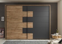 Passepartout >LINEA< in Bartex Eiche / Graphit - 280x215x18cm (BxHxT)