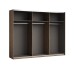 Schwebetürenschrank >LINEA< in Bartex Eiche / Graphit - 270x211x58cm (BxHxT)