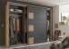 Schlafzimmer-Set >LINEA< (3-teilig) Bartex Eiche/Graphit, Schrank 280x215x60, Bett 296x97x210