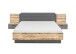 Schlafzimmer-Set >ALICANTE< (2-teilig) Alpine / Beton, Schrank 270x210x60, Bett 305,6x99,5x213,4