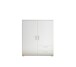 Kleiderschrank >ADELINE< Garderobenschrank, Mehrzweckschrank, weiß - 120x140x38cm (BxHxT)