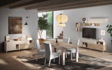 Lowboard >Morena< Softclose, Cashmere / Eiche Cadiz Nachbildung - 181x67x42 (BxHxT)