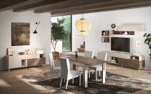 Lowboard >Morena< soft-close, Cashmere / Mercure, Holzwerkstoff - 181x67x42cm (BxHxT)