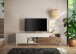 Lowboard >Morena< soft-close, Cashmere / Mercure, Holzwerkstoff - 241x67x42cm (BxHxT)