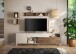 Lowboard >Morena< soft-close, Cashmere / Mercure, Holzwerkstoff - 241x67x42cm (BxHxT)