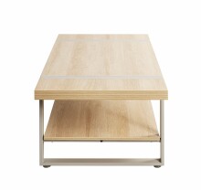 Couchtisch >25799< in eiche Dekor / Metall - 120x45x60cm (BxHxT)