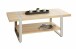 Couchtisch >25799< in eiche Dekor / Metall - 120x45x60cm (BxHxT)