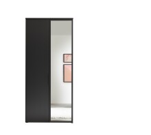 Drehtürenschrank >LOBATO< in Graphit - 101,7x225x52cm (BxHxT)