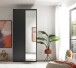 Drehtürenschrank >LOBATO< in Graphit - 101,7x225x52cm (BxHxT)