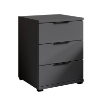 Nachtkommode >SMILLA 2< in Graphit - 46x61x42cm...