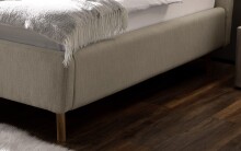 Stauraumbett >Lotte mit BK< Liegefläche 160x200cm, beige, Stellmaß: 181x105x222cm (BxHxT)