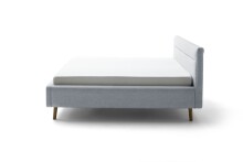Stauraumbett >Lotte mit BK< Liegefläche 160x200cm, pastellblau, Stellmaß: 181x105x222cm (BxHxT)