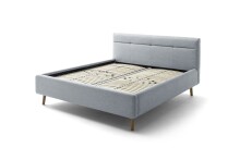 Stauraumbett >Lotte mit BK< Liegefläche 160x200cm, pastellblau, Stellmaß: 181x105x222cm (BxHxT)