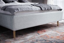 Stauraumbett >Lotte mit BK< Liegefläche 160x200cm, pastellblau, Stellmaß: 181x105x222cm (BxHxT)