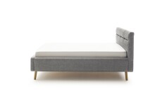 Stauraumbett >Lotte mit BK< Liegefläche 140x200cm, grau, Stellmaß: 161x105x222cm (BxHxT)