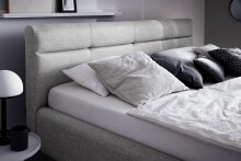 Stauraumbett >Lotte mit BK< Liegefläche 160x200cm, grau, Stellmaß: 181x105x222cm (BxHxT)