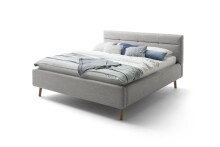 Stauraumbett >Lotte mit BK< Liegefläche 160x200cm, grau, Stellmaß: 181x105x222cm (BxHxT)