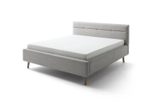Stauraumbett >Lotte mit BK< Liegefläche 180x200cm, grau, Stellmaß: 201x105x222cm (BxHxT)