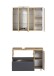 Badmöbel-Set >Paris< (2-tlg.) in grau / Wotaneiche-Dekor - 85x195x35cm (BxHxT)