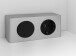 Badmöbel-Set >Paris< (2-tlg.) in Betongrau / Wotaneiche - 85x195x35cm (BxHxT)