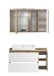Badmöbel-Set >Paris< (2-tlg.) in weiß / Wotaneiche-Dekor - 105x195x47cm (BxHxT)