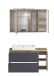 Badmöbel-Set >Paris< (2-teilig) in grau / Wotaneiche-Dekor - 105x195x47 (BxHxT)