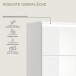 Hochschrank >Ice< in Weiß / Weiß Hochglanz - 30x185x30cm (BxHxT)