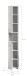 Hochschrank >Ice< in Weiß / Weiß Hochglanz - 30x185x30cm (BxHxT)