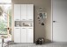 Stauraumschrank >Ice< in Weiß / Weiß Hochglanz - 90x185x30cm (BxHxT)