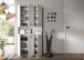 Stauraumschrank >Ice< in Weiß / Weiß Hochglanz - 90x185x30cm (BxHxT)