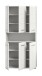 Stauraumschrank >Ice< in Weiß / Weiß Hochglanz - 90x185x30cm (BxHxT)