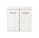 Waschtisch-Set >Ice< in Weiß / Weiß Hochglanz - 60x55x46cm (BxHxT)