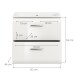 Waschtisch-Set >Ice< in Weiß / Weiß Hochglanz - 60x55x46cm (BxHxT)