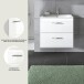 Waschtisch-Set >Ice< in Weiß / Weiß Hochglanz - 60x55x46cm (BxHxT)