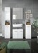 Badezimmer-Set >Ice< in Weiß / Weiß Hochglanz - 150x185x30cm (BxHxT)