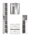 Badezimmer-Set >Ice< in Weiß / Weiß Hochglanz - 150x185x30cm (BxHxT)