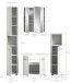 Badezimmer-Set >Ice< in Weiß / Weiß Hochglanz - 150x185x30cm (BxHxT)